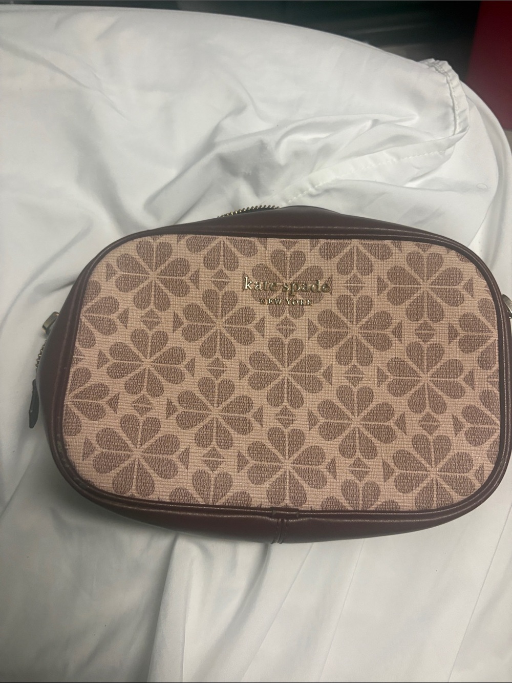 kate spade Floral Jacquard Brown and Tan Crossbody